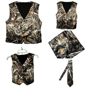 Camo Country Cuties 7 Piece Groomsmen & Ring Bearer‎ Vest Set with Ties